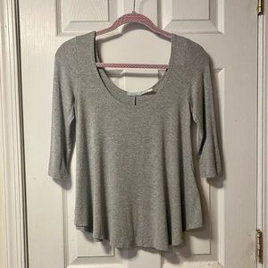 Gray Quarter Sleeved Top